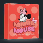 Minnie Mouse Classy Sassy and Flashy Binder<br><div class="desc">Bold, bubbly, and bursting with personality, this vibrant Minnie Mouse design celebrates her iconic style with playful polka dots, cheerful colors, and irresistible charm. Featuring fun lettering and Minnie’s signature wink, this artwork perfectly captures her classy confidence with a sassy twist. Ideal for customizable Zazzle products like t-shirts, tote bags,...</div>