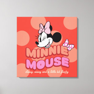 Minnie Mouse Classy Sassy and Flashy Canvas Print