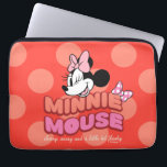 Minnie Mouse Classy Sassy and Flashy Laptop Sleeve<br><div class="desc">Bold, bubbly, and bursting with personality, this vibrant Minnie Mouse design celebrates her iconic style with playful polka dots, cheerful colors, and irresistible charm. Featuring fun lettering and Minnie’s signature wink, this artwork perfectly captures her classy confidence with a sassy twist. Ideal for customizable Zazzle products like t-shirts, tote bags,...</div>