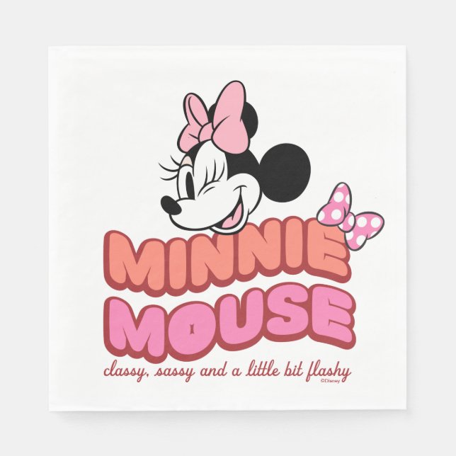 Minnie Mouse Classy Sassy and Flashy Napkin (Front)
