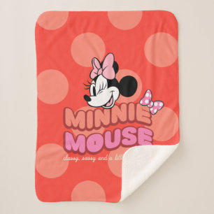 Minnie Mouse Classy Sassy and Flashy Sherpa Blanket