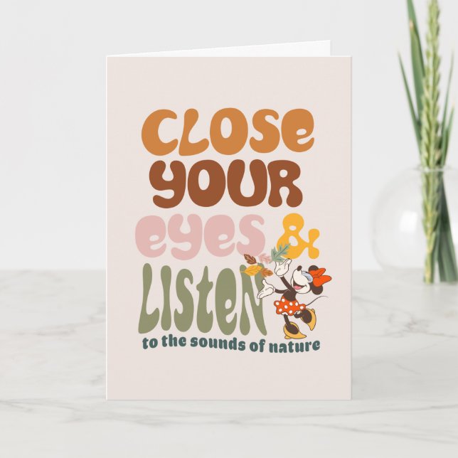 Minnie Mouse |Close Your Eyes & Listen Card (Front)