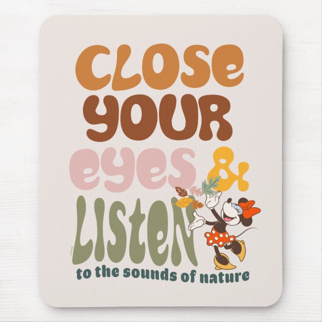 Minnie Mouse |Close Your Eyes & Listen Mouse Pad (Front)