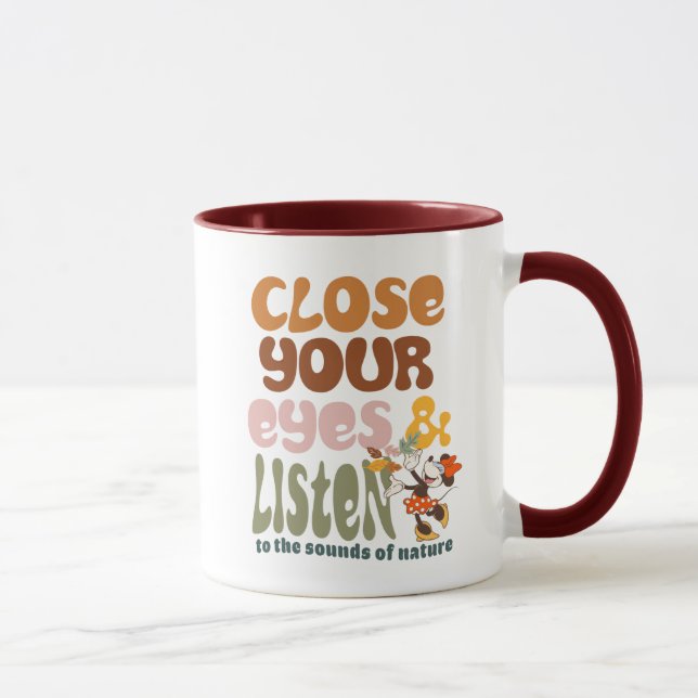 Minnie Mouse |Close Your Eyes & Listen Mug (Right)