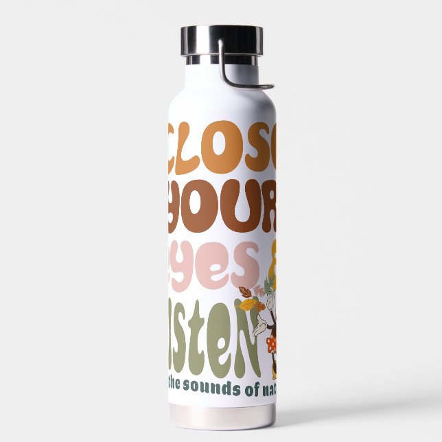 Minnie Mouse |Close Your Eyes & Listen Water Bottle (Left)