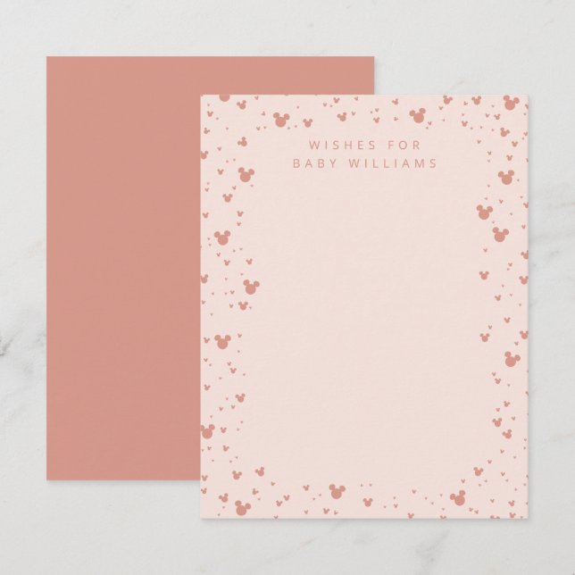 Minnie Mouse Confetti Girl Baby Shower Card (Front/Back)