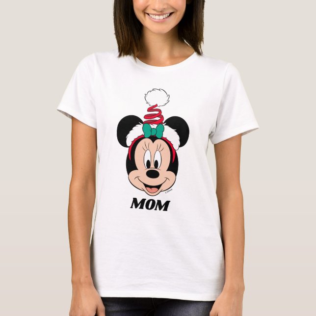 Minnie Mouse | Cute Christmas Hat T-Shirt (Front)