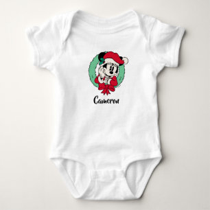 Minnie Mouse Cute Holiday Wreath Baby Bodysuit