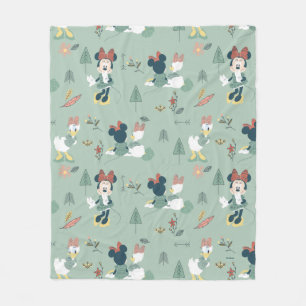 Minnie Mouse & Daisy Duck   Let's Get Away Pattern Fleece Blanket