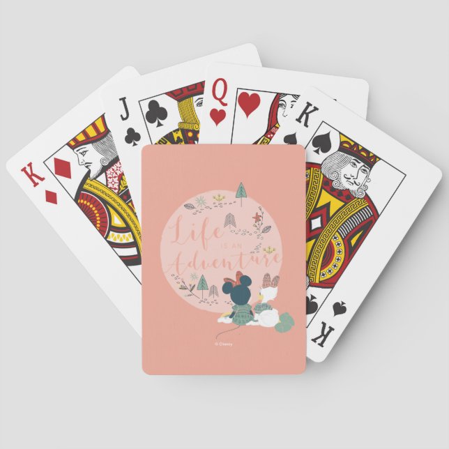 Minnie Mouse & Daisy Duck | Life is an Adventure Playing Cards (Back)