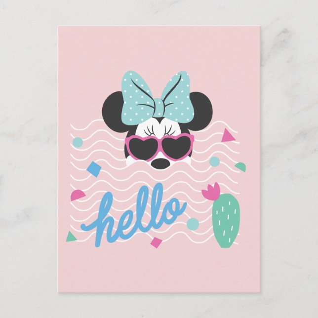 Minnie Mouse Desert Waves - Hello Postcard (Front)