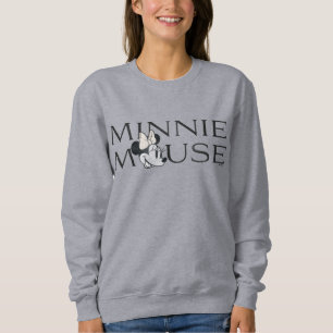 Minnie Mouse Distressed Text Sweatshirt