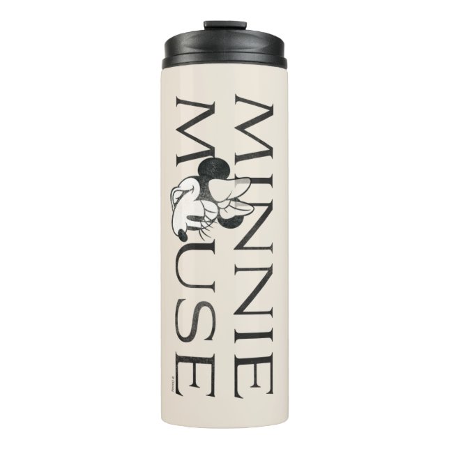 Minnie Mouse | Distressed Text Thermal Tumbler (Front)