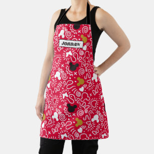 Minnie Mouse   Doodle Pattern Apron
