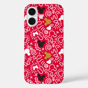 Minnie Mouse   Doodle Pattern iPhone 16 Case