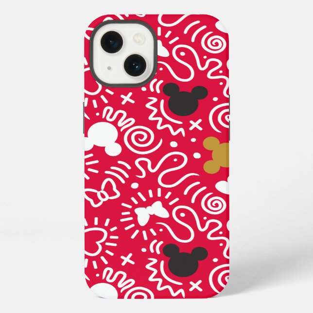 Minnie Mouse | Doodle Pattern iPhone Case (Back)