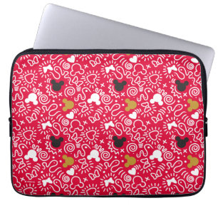 Minnie Mouse Doodle Pattern Laptop Sleeve