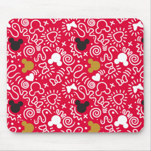 Minnie Mouse   Doodle Pattern Mouse Pad