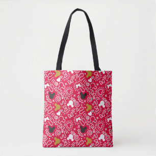 Minnie Mouse   Doodle Pattern Tote Bag