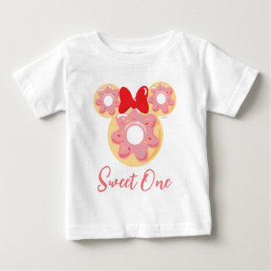 Minnie Mouse Doughnut Sweet One - First Birthday Baby T-Shirt