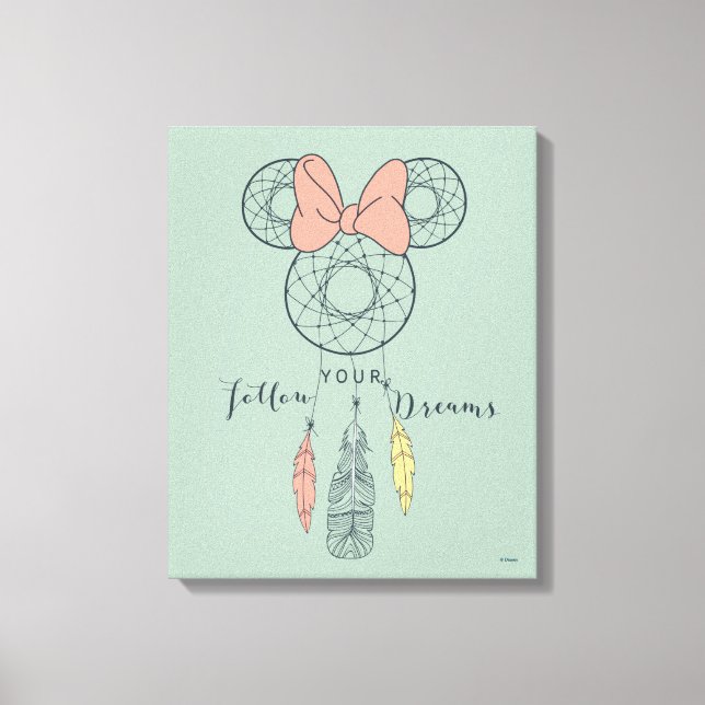 Minnie Mouse Dream Catcher | Follow Your Dreams Canvas Print (Front)