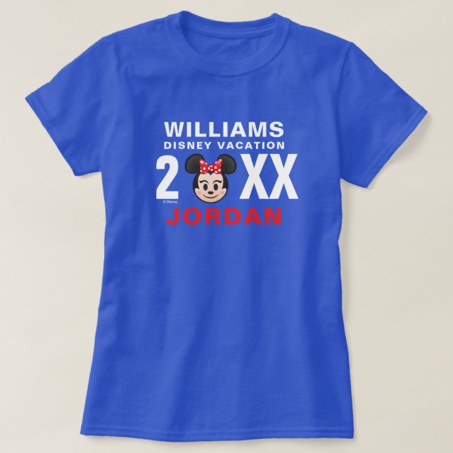 Minnie Mouse Emoji - Family Vacation T-Shirt (Design Front)