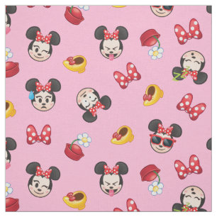 Minnie Mouse Emoji Pattern Fabric
