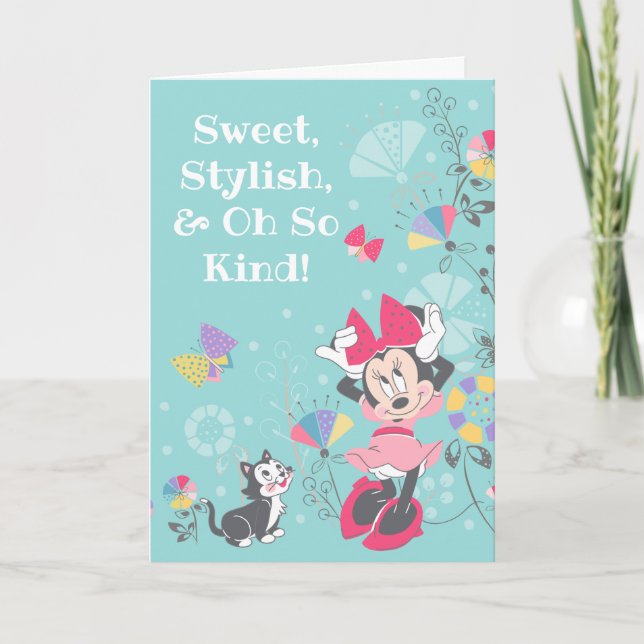 Minnie Mouse & Figaro - Happy Mother's Day Card (Front)