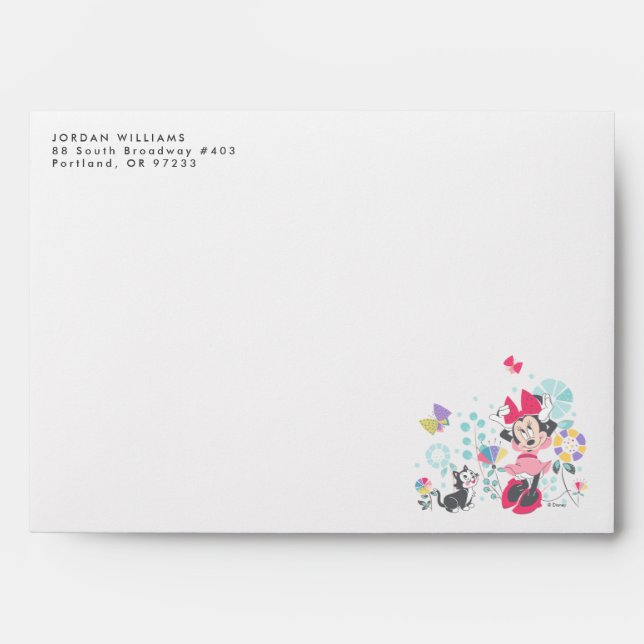 Minnie Mouse & Figaro - Happy Mother's Day Envelope (Front)