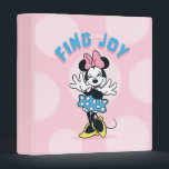 Minnie Mouse Find Your Joy Binder<br><div class="desc">Full of happiness and classic Disney charm, this uplifting Minnie Mouse artwork celebrates positivity with playful polka dots, bright colors, and an encouraging message. Minnie’s joyful pose and signature style make this design feel fun, empowering, and full of heart. Perfect for customizable Zazzle products like apparel, tote bags, wall art,...</div>