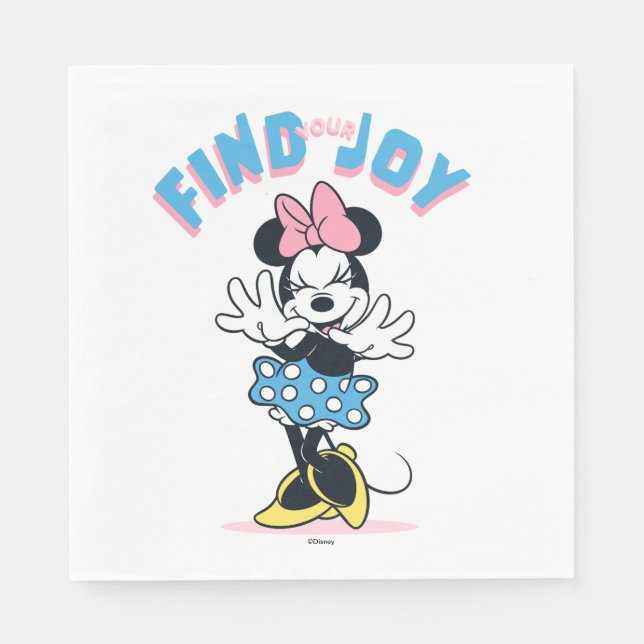 Minnie Mouse Find Your Joy Napkin (Front)