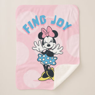 Minnie Mouse Find Your Joy Sherpa Blanket