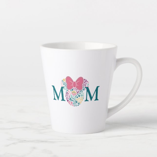 Minnie Mouse Floral Icon - Happy Mother's Day Latte Mug (Right)