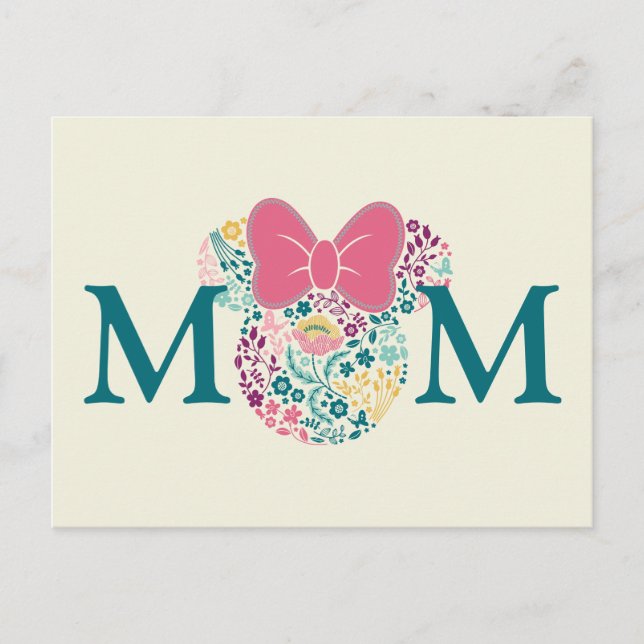 Minnie Mouse Floral Icon - Happy Mother's Day Postcard (Front)