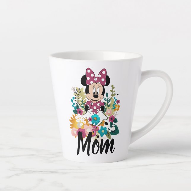 Minnie Mouse - Flowers for Mom Latte Mug (Right)