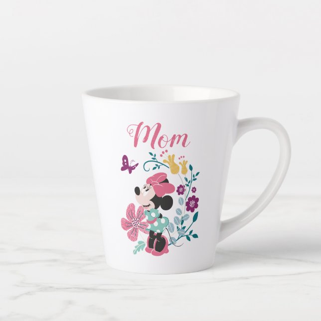 Minnie Mouse & Flowers - Happy Mother's Day Latte Mug (Right)