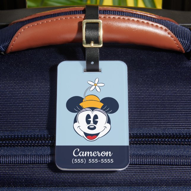 Minnie Mouse | Fun Flower Hat Luggage Tag (Front Insitu 2)