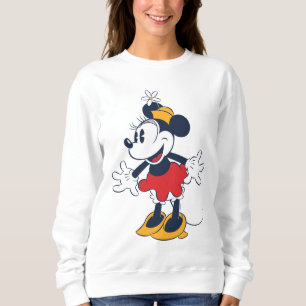 Minnie Mouse Fun Flower Hat Pose Sweatshirt