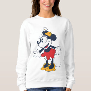 Minnie Mouse   Fun Flower Hat Pose Sweatshirt