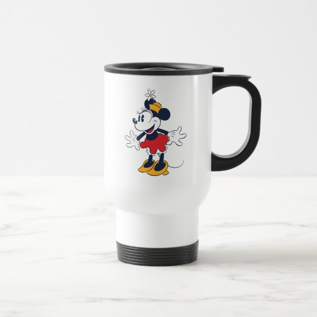 Minnie Mouse | Fun Flower Hat Pose Travel Mug (Right)