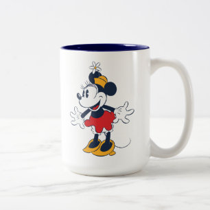 Minnie Mouse   Fun Flower Hat Pose Two-Tone Coffee Mug