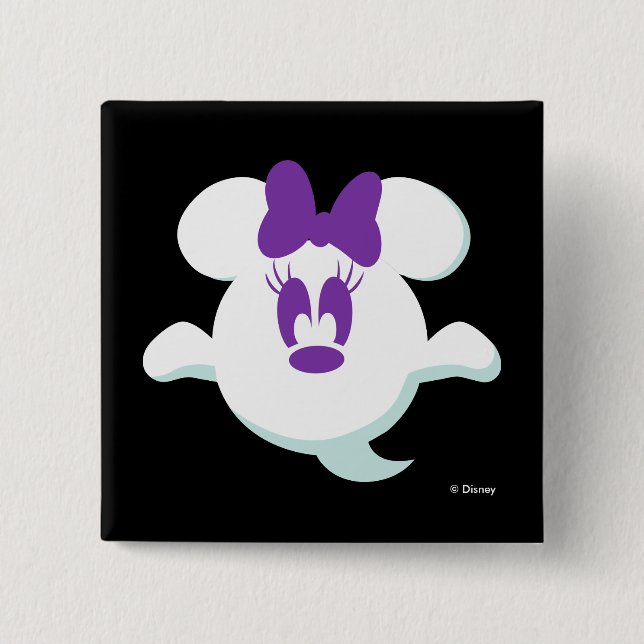 Minnie Mouse Ghost 2 Inch Square Button (Front)