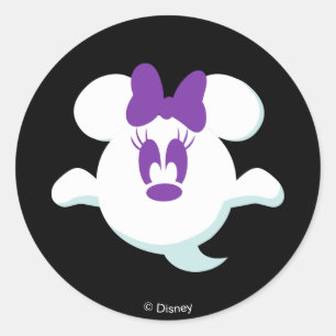 Minnie Mouse Ghost Classic Round Sticker
