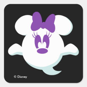 Minnie Mouse Ghost Square Sticker
