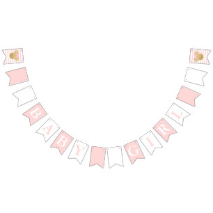 Minnie Mouse Gold & Pink Baby Shower Bunting Flags