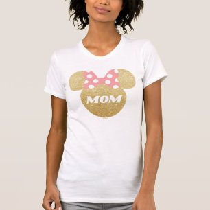 Minnie Mouse   Gold & Pink - Mom T-Shirt