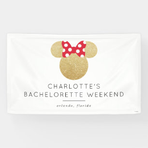 Minnie Mouse Gold & Red Bachelorette Banner