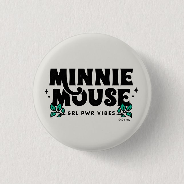 Minnie Mouse | GRL Power Vibes 1 Inch Round Button (Front)