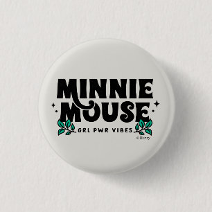 Minnie Mouse   GRL Power Vibes 1 Inch Round Button