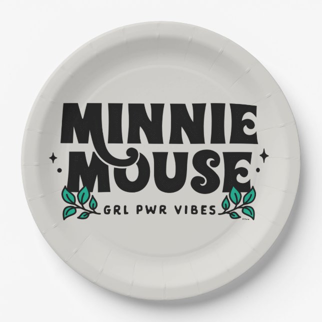 Minnie Mouse | GRL Power Vibes Paper Plate (Front)